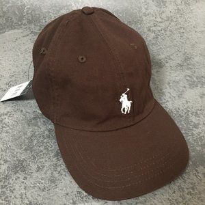 Polo Ralph Lauren Wool Baseball Cap Hat Brown